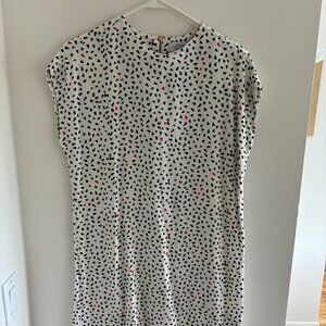& Other Stories Polka Dot Heart Mini Shift Dress